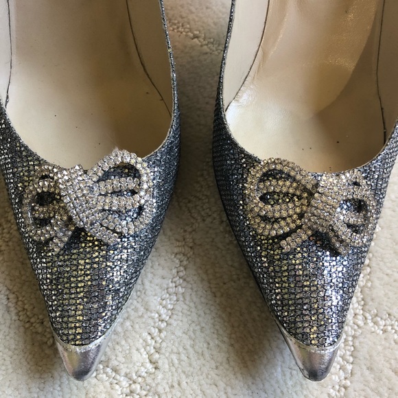 Jimmy Choo silver and crystal heels - HOT!!!! - Picture 2 of 5